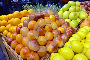 Sicilian red oranges on display