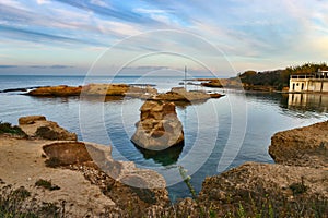 Sicilian seaside with archaeological ruins