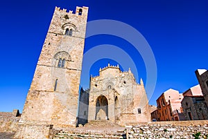 Sicily, Italy, tower of Erice Cathedral