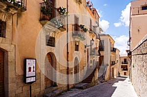 Old street in Salemi photo