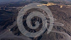 Sicily-Trekking among the lava rock on the Etna volcano