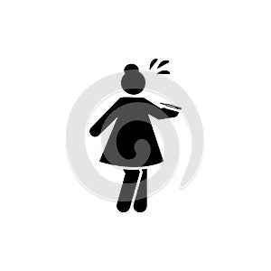 Sick, fever, ill, woman icon. Element of systemic lupu icon. Premium quality graphic design icon. Signs and symbols collection