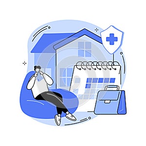 Sick leave abstract concept vector illustration.
