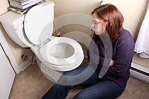 Malato secondo toilette 