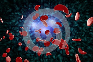 Sickle Cell Anemia 3D Illustration