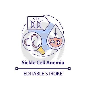 Sickle cell anemia concept icon