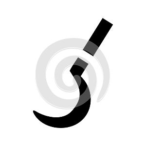 sickle icon or logo isolated sign symbol vector illustration