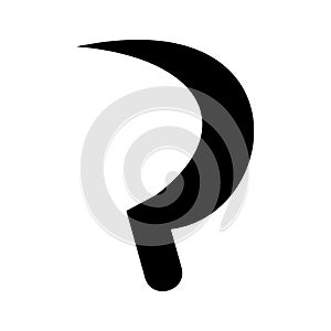 sickle icon or logo isolated sign symbol vector illustration