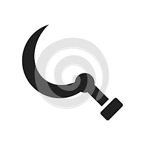 Sickle icon vector isolated on white background, Sickle sign , f