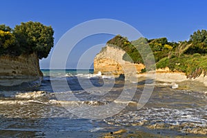 Sidari beach at Corfu island, Greece