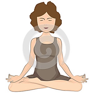 Siddhasana Yoga Pose illustration photo