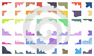 Side abstract shape elements set collection vector illustration