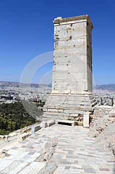 Side of Agrippa tower of the Acropolis Propylaea photo