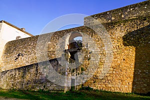 Side arch entrance in fortress mediaeval in Bourg sur gironde france