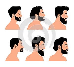 Side bearded face collection