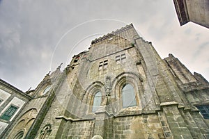 Side of Cathedral of Saint Mary of Tui in Pontevedra