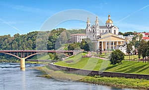 Side of Daugava river in Vitebsk, Belarus