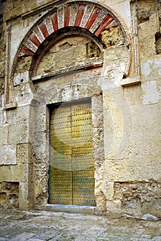 Side door of Cordoba Cathedral in Andalucia Spain