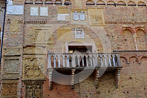 Side elevation on Palazzo della Ragione Padua Italy