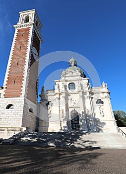 basilica of Monte Berico with the bell tower in Vicenza photo