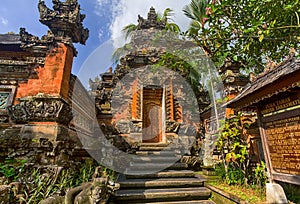 Side entrance in the Saraswati Temple, Ubud, Bali, Indonesia photo