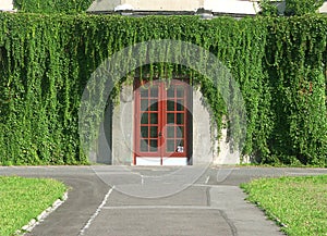Side entrance to the Centennial Hall in Wroclaw. photo