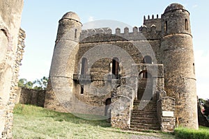 Side entrance to Fasil Ghebbi fortress in Gondar