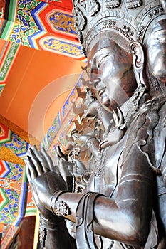 Side face of thousands hands guanyin