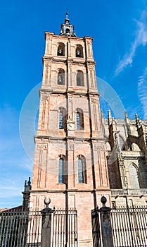 Side of the gothic cathedral of Astorga