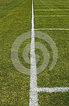 Side line of a football field