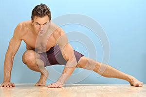 Side lunge stretch photo