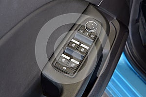 Side mirror switch control and window button