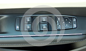 Side mirror switch control and window button