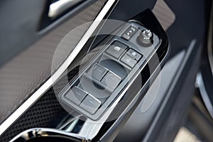 Side mirror switch control and window button