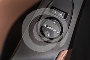 Side mirrors control panel on side door