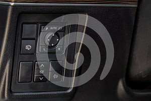 Side mirrors control panel on side door