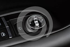 Side mirrors control panel on side door