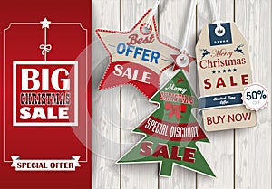 Side Oblong Banner Christmas Sale Wood 3 Shopmarks