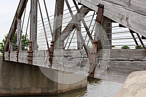 Side Of Old Wooden Bridge 