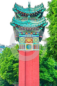 Side photo of the Chinese gatehouse