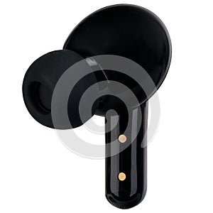 Side Profile of Black Wireless Earbud