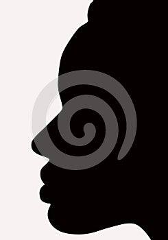 Side profile negress