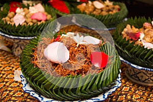 Side of rice in ice water thai food