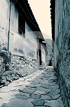Side road in the ancient village.