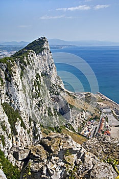 The side of the rock of Gibraltar