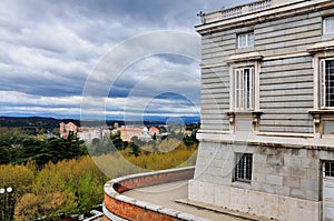 Side of Royal Palace, Madrid, Spain