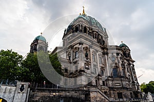 Side shot of the majestic Berlin Cathedral, Germany