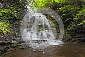 Side shot of Plotterkill Falls