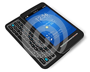 Side slider touchscreen smartphone