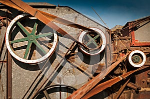 Side of Steam Powered Thresher